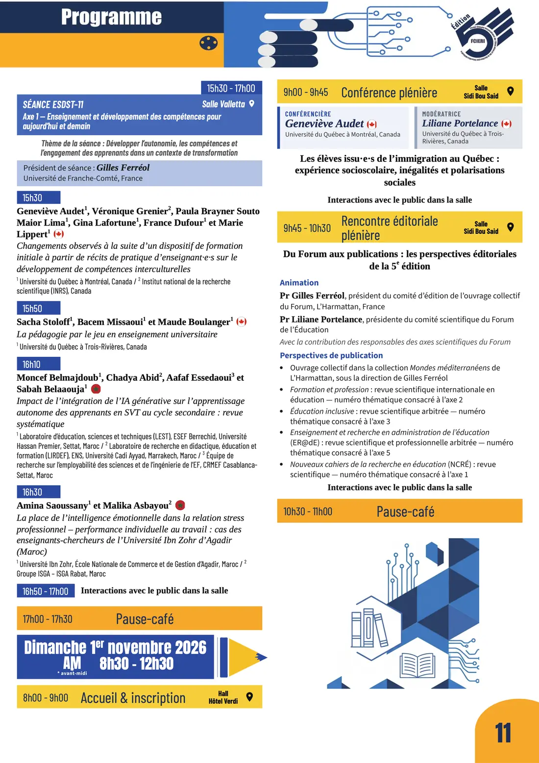 Programme — Forum de l’Éducation, FCIERI 2026 — page 12 sur 18